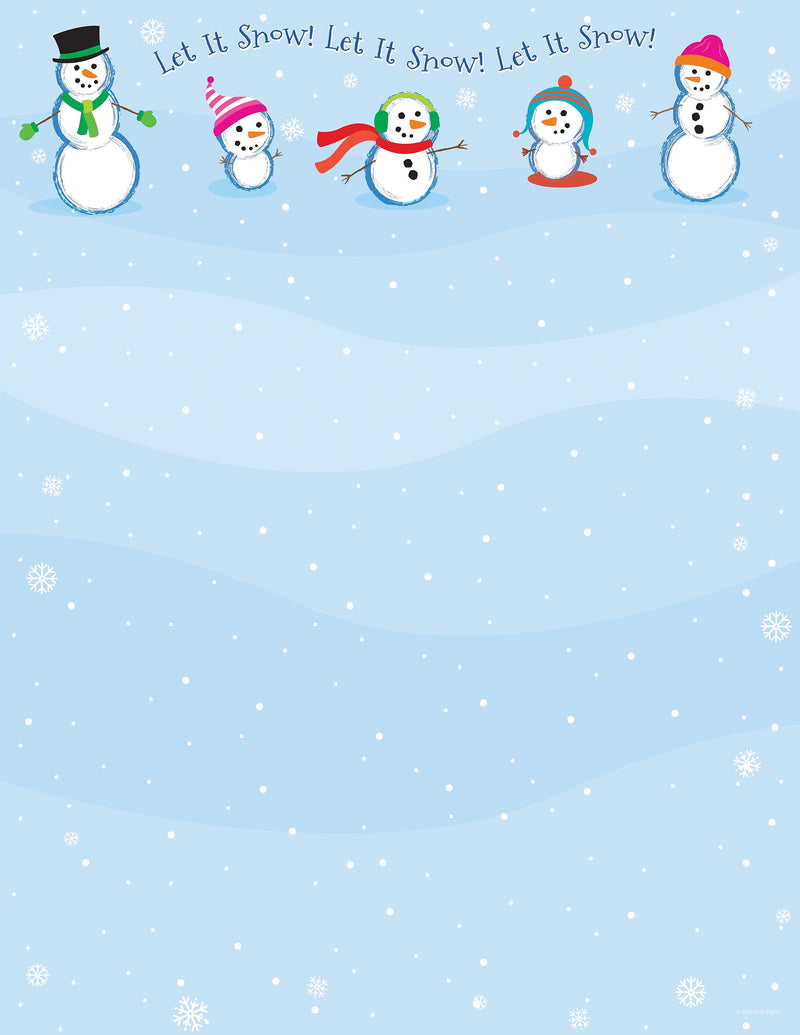 Great Papers! Let It Snowmen Letterhead, 80/Pack