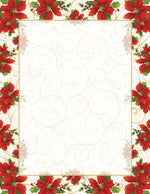 Great Papers! Holiday Stationery Poinsettia Swirl Letterhead, 80/Count (2014076)