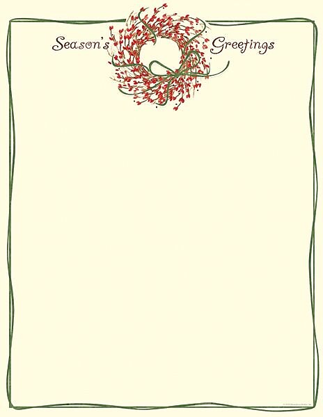 Great Papers® Holiday Stationery Season's Greetings Wreath, 80/Count