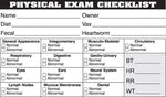Veterinary Examination Medical Labels, Physical Exam Checklist, White, 2.5 x 4 inch, 100 Labels (37160)