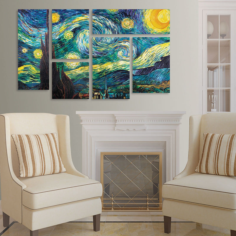 Vincent van Gogh 'Starry Night' Gallery-Wrapped Canvas Art, 6-Panel Set