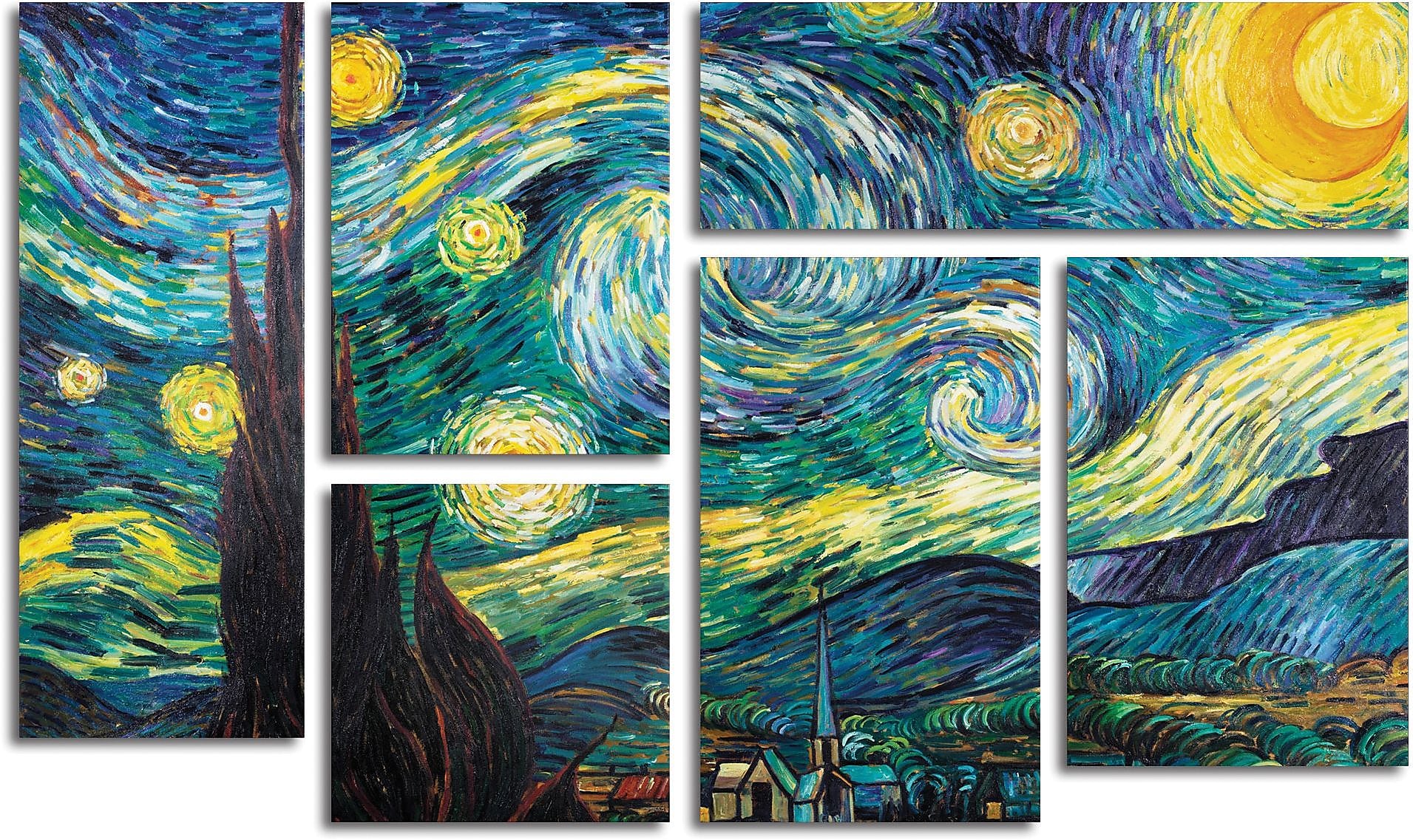 Vincent van Gogh 'Starry Night' Gallery-Wrapped Canvas Art, 6-Panel Set