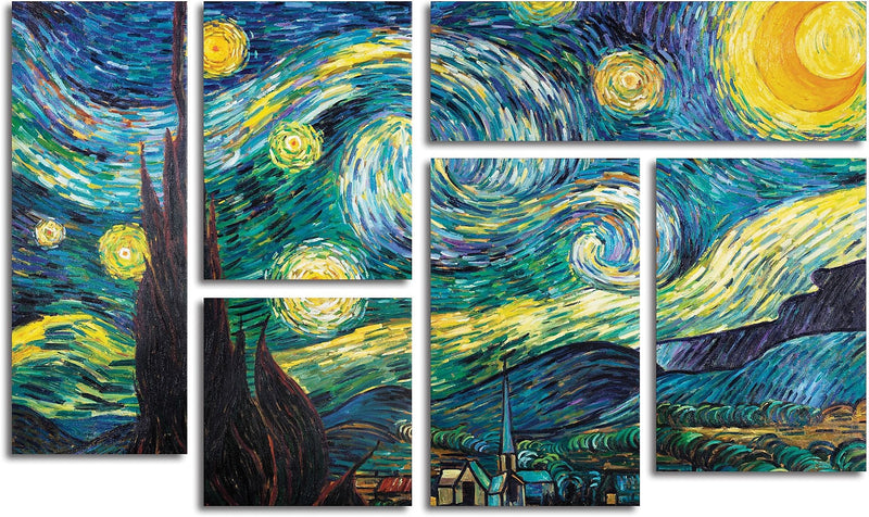Vincent van Gogh 'Starry Night' Gallery-Wrapped Canvas Art, 6-Panel Set