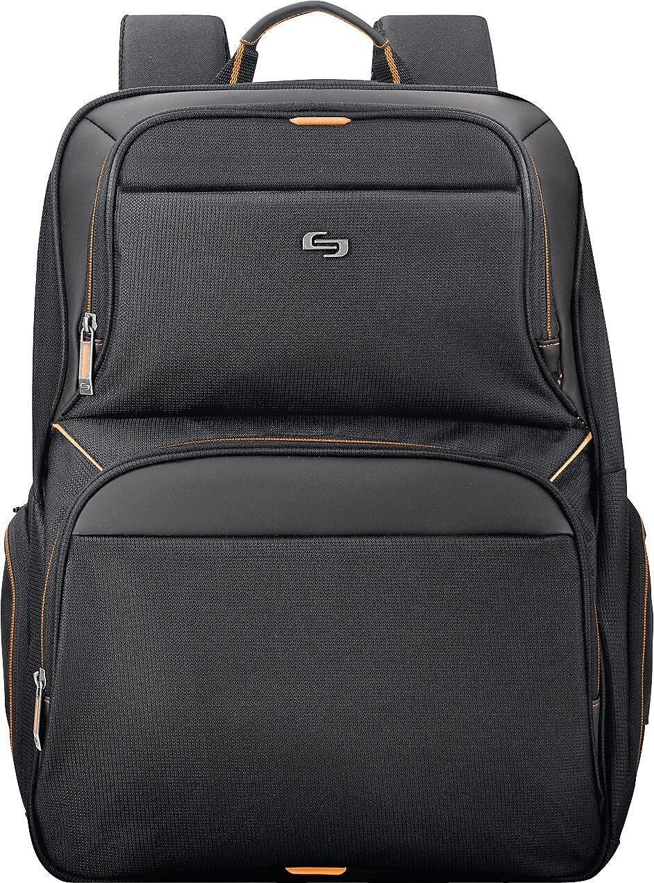 Solo New York Urban Backpack For 17.3" Notebook, Black/Orange