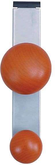 Alba Cubicle Garment Peg, Metallic Gray/Brown, 7.9"H x 1.2"W x 1.4"D
