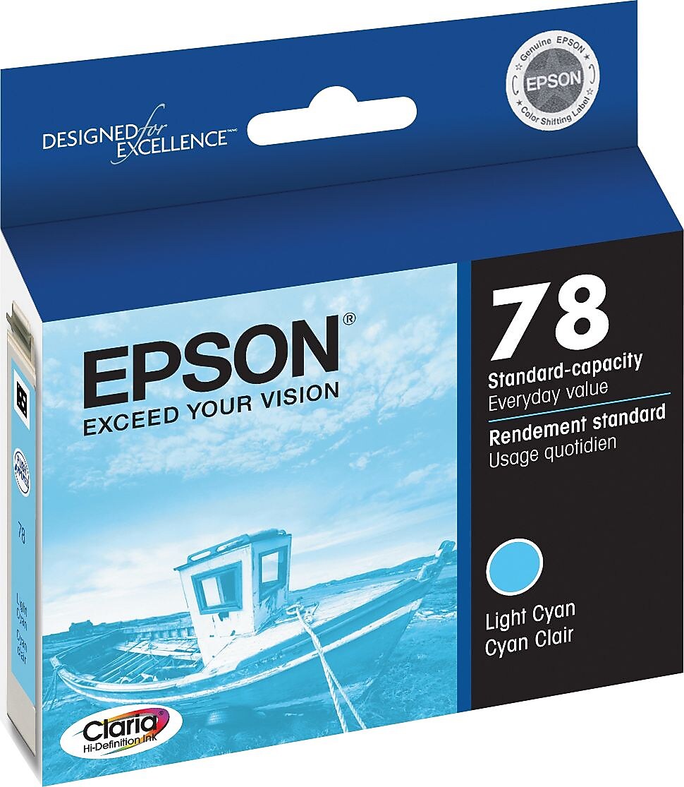 Epson T78 Light Cyan Standard Yield Ink Cartridge