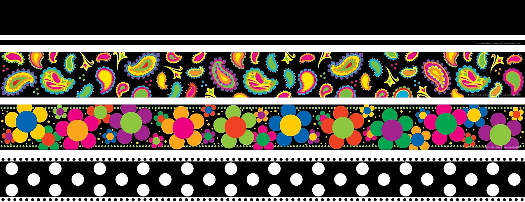 Barker Creek Double-Sided Border Set, 35" x 3", Graphic Design, 4 designs, 48/Set (SS0956)