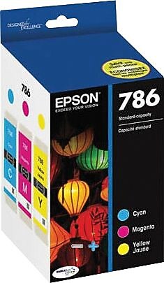 Epson T786 Black/Cyan/Magenta/Yellow Standard Yield Ink Cartridge, 4/Pack (T786120-BCS)