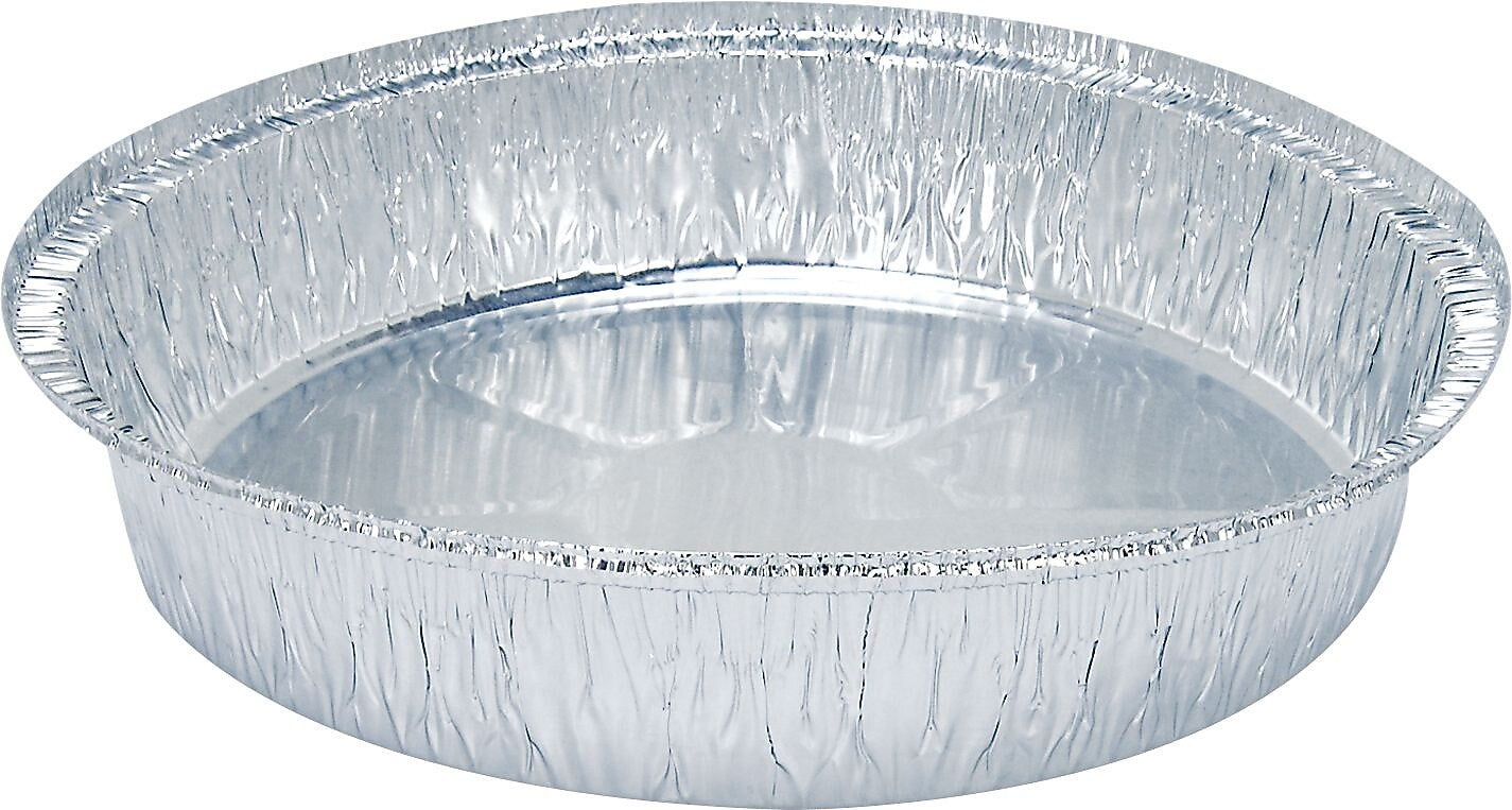 Durable Aluminum Round Container, 9"(Dia), 500/Carton (HFA204630)