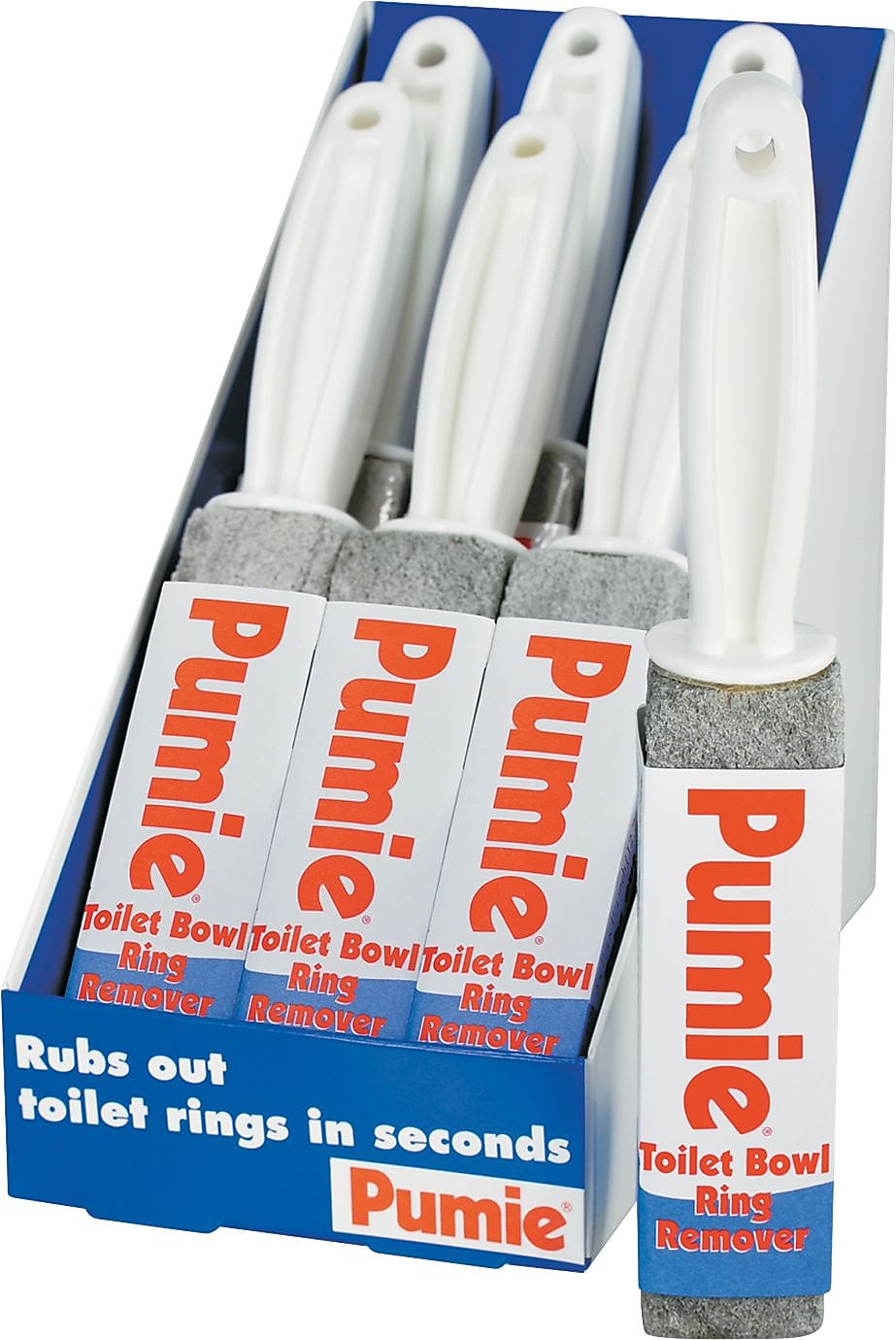 Pumie Toilet Bowl Ring Remover With Handle, Gray, 6/Carton (PUMJAN6)
