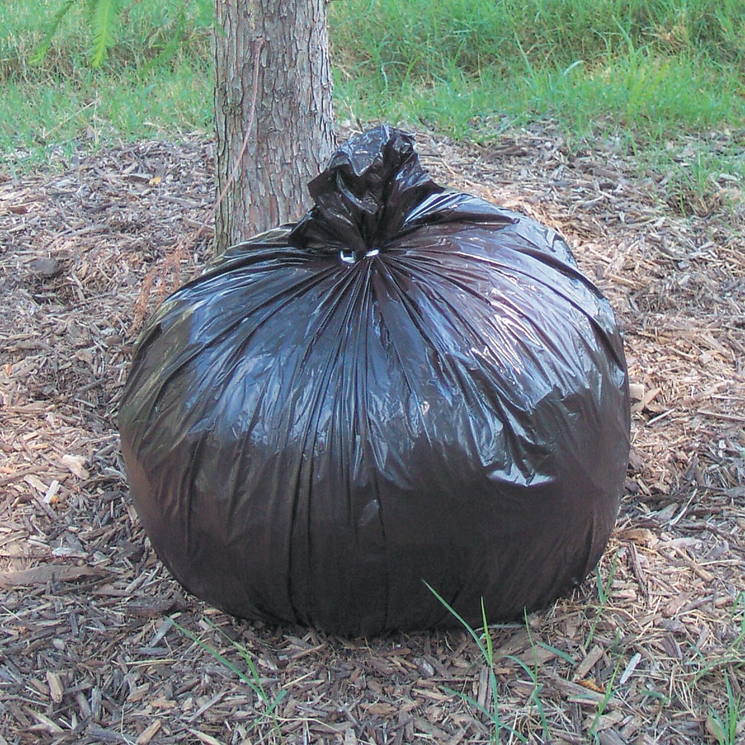 AbilityOne SKILCRAFT Recycled Content Trash Can Liners, 30 gal, 1.3 mil, 30" x 39", Black/Brown, 100/Carton (NSN3862290)