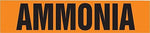 Accuform Signs® AMMONIA Snap Tite Stock Pipe Marker For 2 1/4" - 3"Dia. Pipe, Black/Orange, 1/Pack