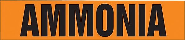 Accuform Signs® AMMONIA Snap Tite Stock Pipe Marker For 2 1/4" - 3"Dia. Pipe, Black/Orange, 1/Pack