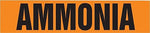 Accuform Signs® AMMONIA Self Stick Stock Pipe Marker For 1 1/2" - 2"Dia. Pipe, Black/Orange, 1/Pack
