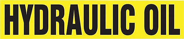 Accuform HYDRAULIC OIL Snap Tite Stock Pipe Marker For 3/4" - 1 1/4"Dia. Pipe, Black/Yellow (RPK443STA)