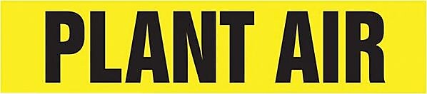 Accuform PLANT AIR Snap Tite Stock Pipe Marker For 2 1/4" - 3"Dia. Pipe, Black/Yellow (RPK563STC)
