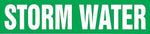 Accuform Signs® STORM WATER Snap Tite Stock Pipe Marker For 2 1/4" - 3"Dia. Pipe, White/Green, 1/Pk