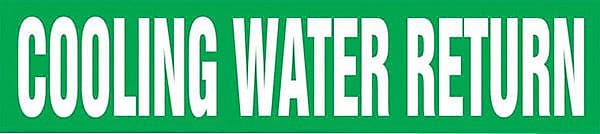 Accuform Self-Stick Pipe Marker, COOLING WATER RETURN, 1-1/2" to 2", White/Green (RPK249SSB)
