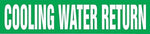 Accuform Self-Stick Pipe Marker, COOLING WATER RETURN, 3/4" to 1-1/4", White/Green (RPK249SSA)