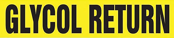 Accuform GLYCOL RETURN Snap Tite Stock Pipe Marker For 1 1/2" - 2"Dia. Pipe, Black/Yellow (RPK365STB)