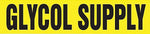 Accuform GLYCOL SUPPLY Snap Tite Stock Pipe Marker For 2 1/4" - 3"Dia. Pipe, Black/Yellow (RPK371STC)