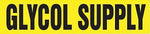 Accuform GLYCOL SUPPLY Snap Tite Stock Pipe Marker For 3/4" - 1 1/4"Dia. Pipe, Black/Yellow (RPK371STA)