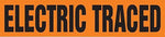 Accuform Signs® ELECTRIC TRACED Snap Tite Stock Pipe Marker For 2 1/4" - 3"Dia. Pipe, Black/Orange