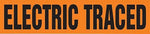 Accuform ELECTRIC TRACED Self Stick Stock Pipe Marker For 3/4" - 1¼"Dia. Pipe, Black/Orange (RPK303SSA)