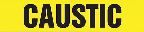 Accuform CAUSTIC Snap Tite Stock Pipe Marker For 2 1/4" - 3"Dia. Pipe, Black/Yellow (RPK185STC)