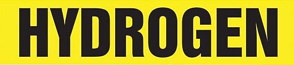 Accuform HYDROGEN Snap Tite Stock Pipe Marker For 2 1/4" - 3"Dia. Pipe, Black/Yellow (RPK453STC)