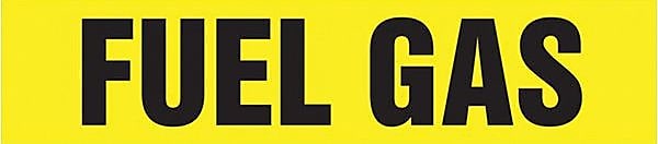Accuform FUEL GAS Snap Tite Stock Pipe Marker For 3/4" - 1 1/4"Dia. Pipe, Black/Yellow (RPK333STA)