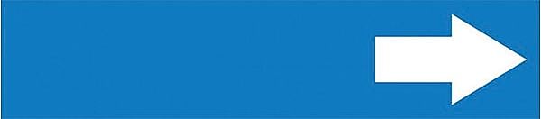 Accuform Short Arrow Symbol Snap Tite Stock Pipe Marker For 2 1/4" - 3"Dia. Pipe, White/Blue (RPK769STC)