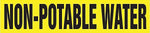 Accuform NON-POTABLE WATER Snap Tite Stock Pipe Marker For 2 1/4" - 3"Dia. Pipe, Black/Yellow (RPK541STC)