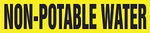 Accuform NON-POTABLE WATER Self Stick Stock Pipe Marker For 3/4" - 1 1/4"Dia. Pipe, Black/Yellow (RPK541SSA)