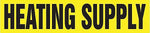 Accuform Signs® HEATING SUPPLY Snap Tite Stock Pipe Marker For 2 1/4" - 3"Dia. Pipe, Black/Yellow