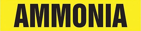 Accuform AMMONIA Snap Tite Stock Pipe Marker For 2 1/4" - 3"Dia. Pipe, Black/Yellow (RPK137STC)