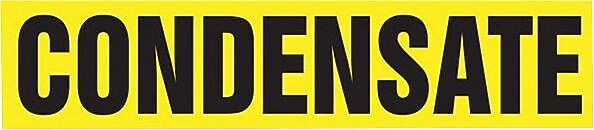 Accuform CONDENSATE Snap Tite Stock Pipe Marker For 2 1/4" - 3"Dia. Pipe, Black/Yellow (RPK229STC)
