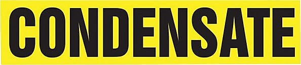 Accuform CONDENSATE Snap Tite Stock Pipe Marker For 1 1/2" - 2"Dia. Pipe, Black/Yellow (RPK229STB)