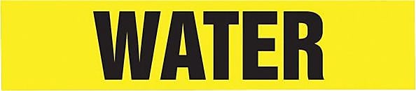 Accuform Signs® WATER Snap Tite Stock Pipe Marker For 2 1/4" - 3"Dia. Pipe, Black/Yellow, 1/Pack