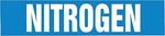 Accuform NITROGEN Snap Tite Stock Pipe Marker For 2 1/4" - 3"Dia. Pipe, White/Blue (RPK533STC)