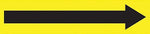 Accuform Signs Long Arrow Symbol Self Stick Stock Pipe Marker For 3/4" - 1 1/4"Dia. Pipe, Black/Yellow