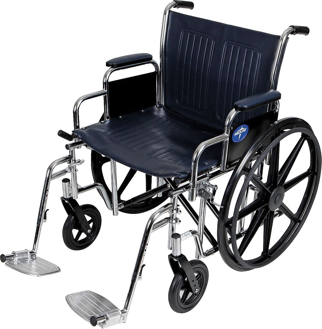 Medline Excel Extra-wide Wheelchairs, Removable Desk Length Arm, Swing Away Leg (MDS806800)