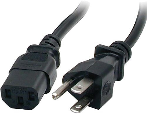 StarTech 6' NEMA5-15P To IEC 60320 C13 Computer Power Cord, Black