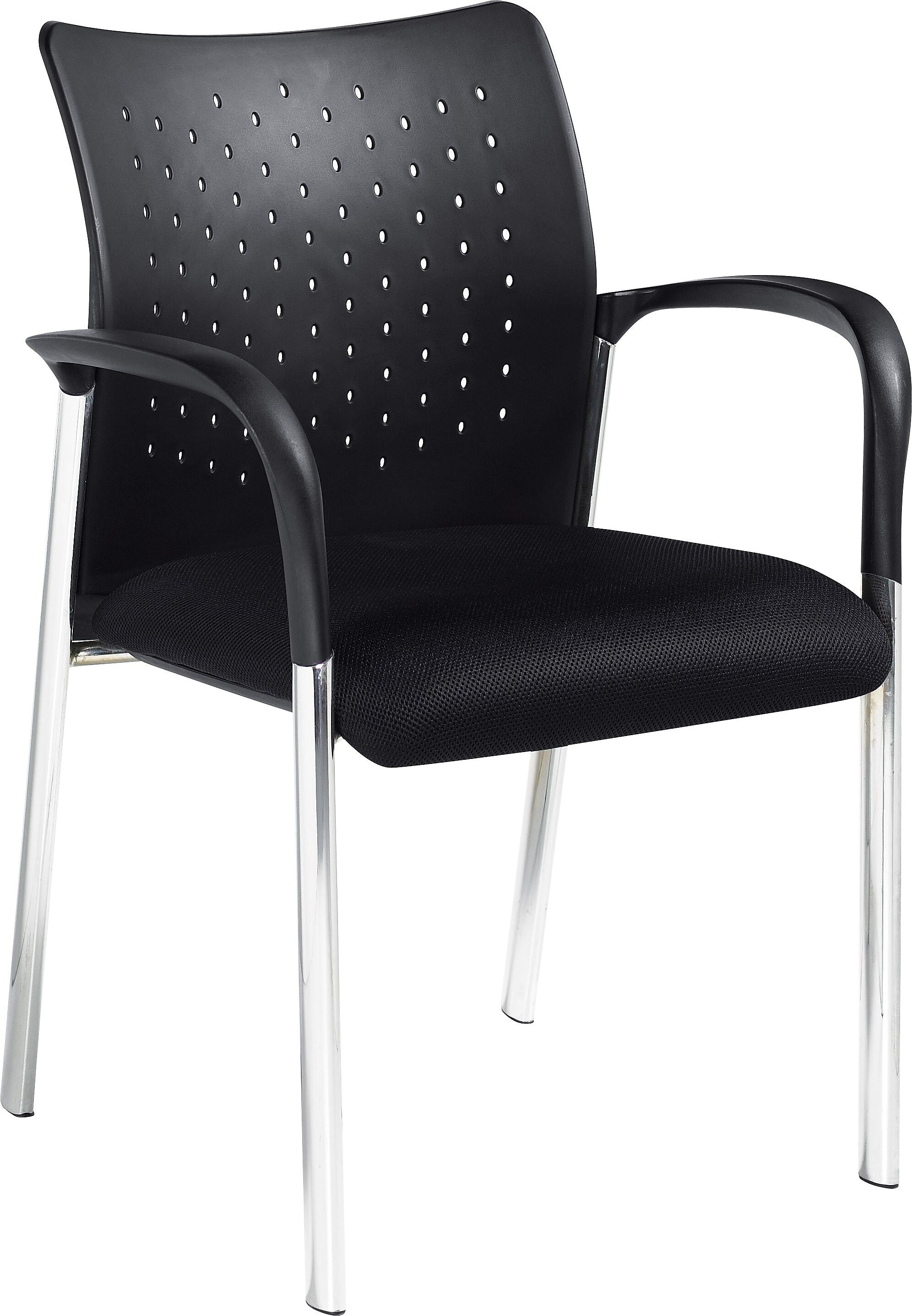 Offices To Go Fabric Guest Chair, Black, 2/Carton (TDOTG11740B)