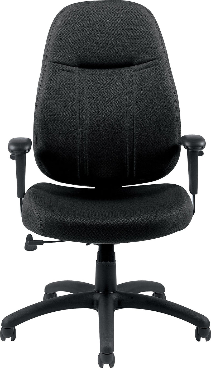 Offices To Go Fabric Tilter Executive Chair with Arms, Black (OTG11652-QL10)