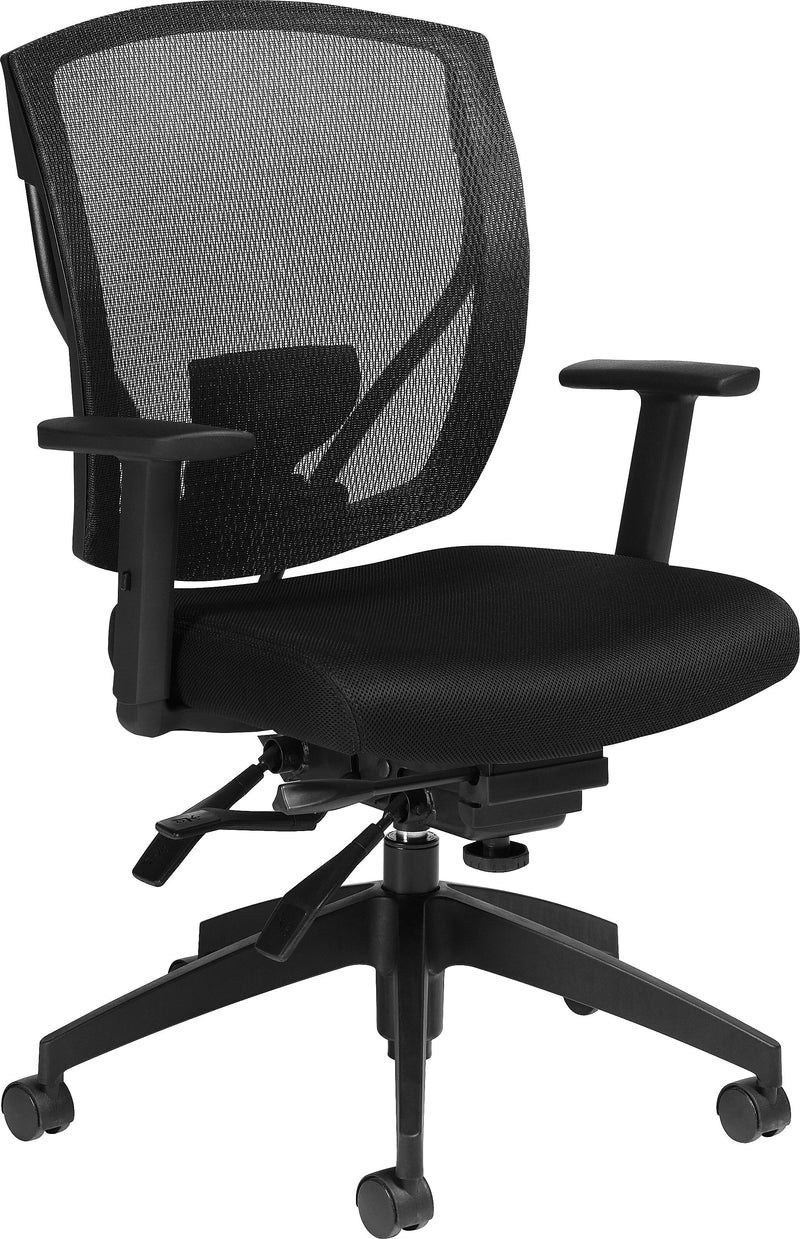 Offices To Go Mesh Multi-Function Task Chair with Arms, Black (OTG2803B)