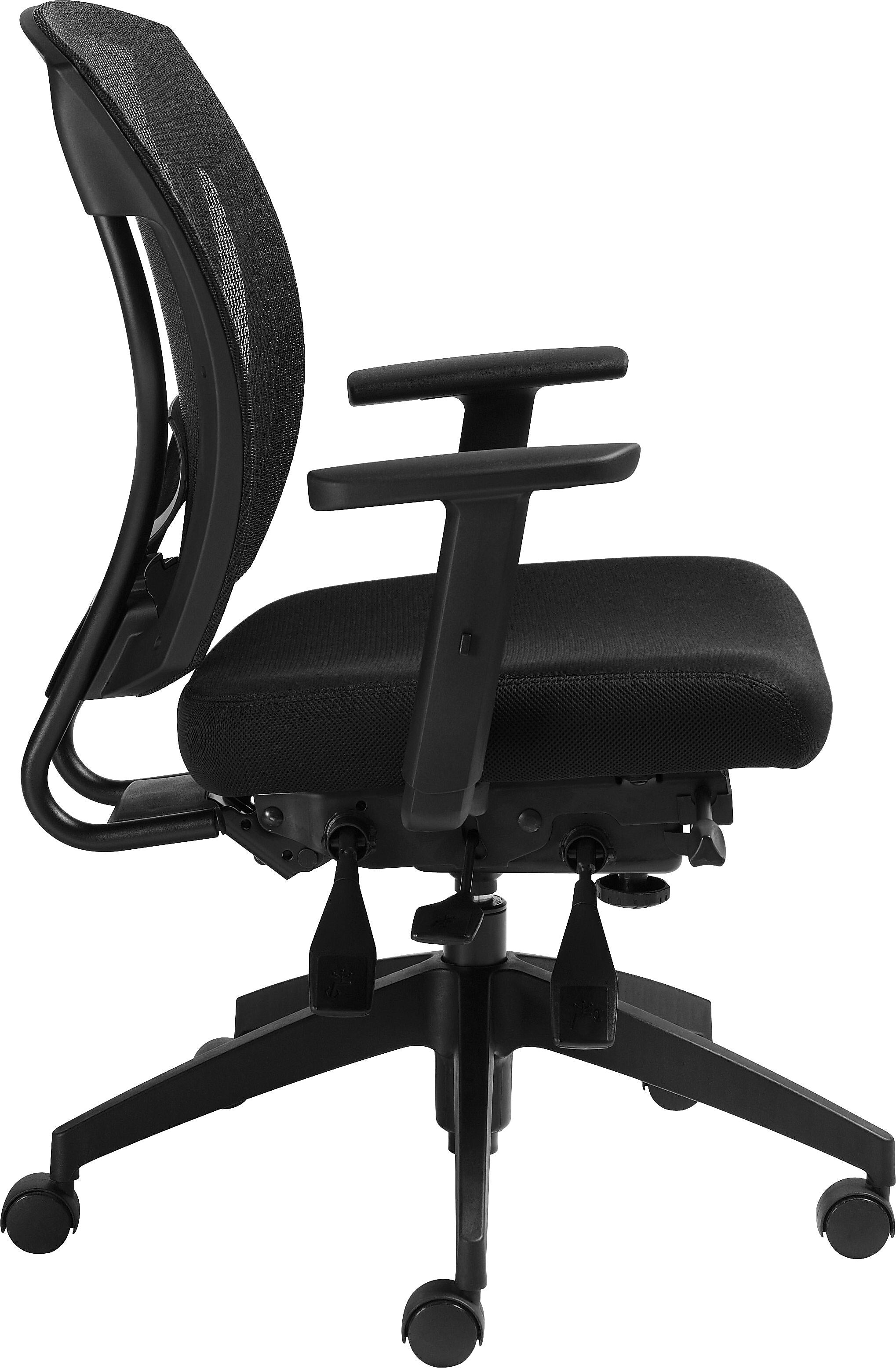 Offices To Go Mesh Multi-Function Task Chair with Arms, Black (OTG2803B)