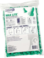 Howard Leight Max Lite Uncorded Earplugs, NRR 30 dB, Green, 200/Box (154-LPF-LS4)