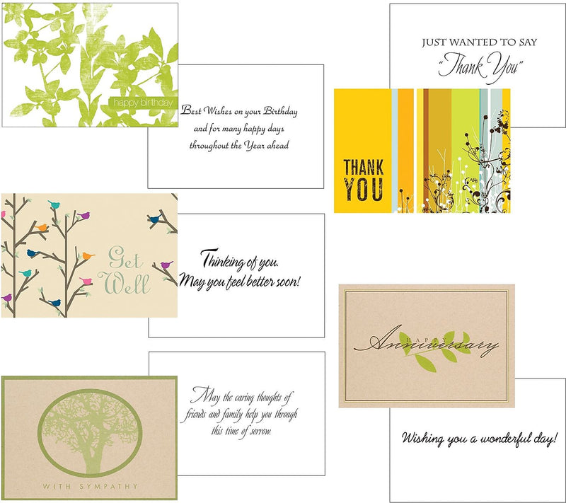 "Recycled" Pre-Versed Assorted Pack w/ Fastick® Envelopes, 50/Pk