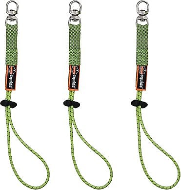 Ergodyne Squids Elastic Swivel Loop, 10 lb. Capacity, Green, 6/Carton (19765)